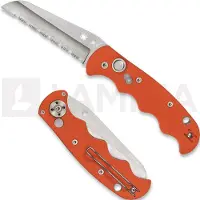Spyderco Autonomy with Safety Taschenmesser, orange, Wellenschliff