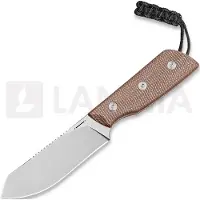 Straight Line Digger - Stonewashed - Natural Canvas Micarta Messer