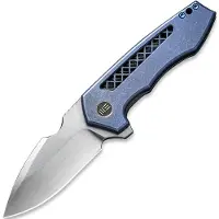 We Knife Harpen, Blue Titanium, Hand Rubbed Satin