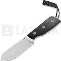 Straight Line Digger - Stonewashed - Black G10 Messer