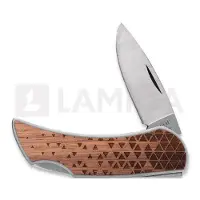 Case Knives Case x Woodchuck - Brushed Stainless Steel Executive Lockback M1300L Stainless Steel - Triangles