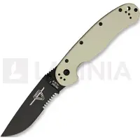 Ontario RAT-1 Taschenmesser, desert tan/schwarz, Wellenschliff