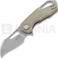 MKM Knives Isonzo M390 Hawkbill Taschenmesser, natural canvas micarta