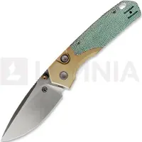 Vosteed Psyop 299 - Satin - Ti Bolster + Norplex UltreX Micarta Taschenmesser, teal