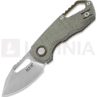 MKM Knives Isonzo M390 Clip Point Taschenmesser, green canvas micarta