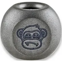 Audacious Concept Wise Monkeys Bead - Titanium - Beadblasted