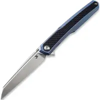 Kansept Knives Arcus Framelock Blue Anodized Ti/Twill CF Taschenmesser