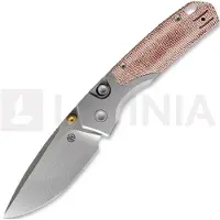 Vosteed Psyop 299 - Stonewash - Ti Bolster + Norplex UltreX Micarta Taschenmesser, rot