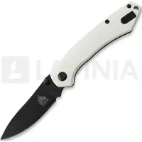 Twisted Assisted Twisted Atlas Slipjoint Taschenmesser, White G-10, Black PVD