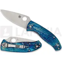 Spyderco Tenacious Blue Titanium Disarray D2 Taschenmesser