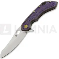 Olamic cutlery Wayfarer 247 S90V Mouflon Taschenmesser, Purple Geometrical Carving