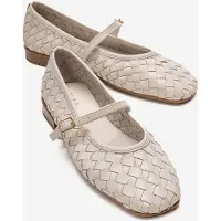 Forever & Always Yevora Leder Geflochtener Riemen Ballerina