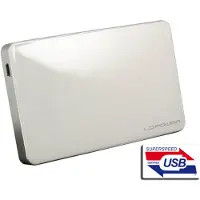LC-Power LC-25U3W-Elektra, 2.5", SATA, Serial ATA II, 5 Gbit/s, Aluminium, Weiß