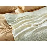 Yumeko Plaid Wolle 145x190 Beige - Eco, Bio & Fairtrade