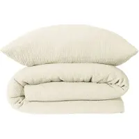 Schiesser Bettwäscheset Molly - Musselin - 2-teilig - 155 x 220 cm - Offwhite