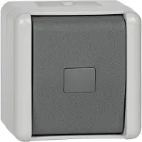 JUNG 831 W, Drucktasten-Schalter, 1P, Schwarz, Weiß, 250 V, 10 A