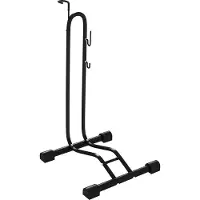 SUGIFT Einzelständer Stahl, Fahrradständer vertikal horizontal verstellbar, Schwarz | gummierte Füße | 24–29 Zoll, 700c | 41 x 41 x 76–121 cm