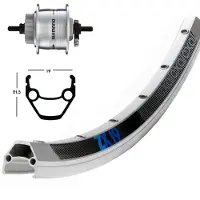 Winora Exal Zx 19 Dynamo Shimano Dh3d72 6b Disc Rennrad-vorderrad Refurbished