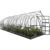 BAUMERA Gewächshaus KLASIKA STANDART 20 (2,5 x 8 m) mit fundament, 6 mm Polycarbonat und dachluken mit automatischen Öffnern.