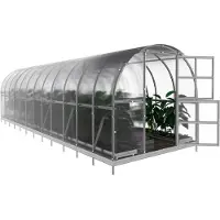 BAUMERA Gewächshaus KLASIKA 24 (3x8m) mit fundamenten und 4mm Polycarbonat;