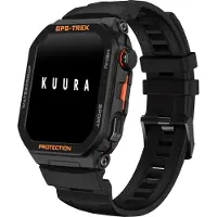 Kuura Smartuhr CS Serie Schwarz mit Bluetooth-Anrufen, Blutsauerstoff, GPS, Sportmodi, IP67