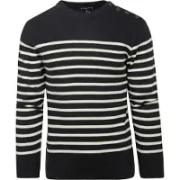 Armor lux Paimpol Pullover Wolle gestreift Navy