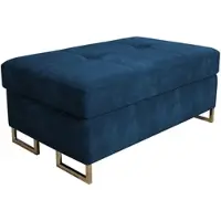Masseno POLSTERHOCKER BARLET Blau 100x60 cm