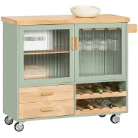 SoBuy Zentrale Kücheninsel - Bambusholz - L109 x B38 x H92 cm