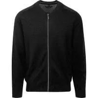 Casa Moda Strickjacke Zip Schwarz