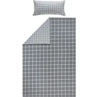 Erwin Müller Edel Flanell Wendebettwäsche in grau | Gr.: 155x200 cm (40x80 cm)