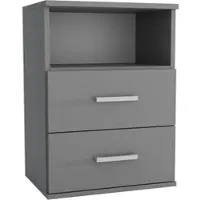 Masseno NACHTTISCH NOCTA 48/65,5/35 cm Graphitfarben