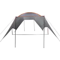 vidaXL Camping Tarp Wasserfest Grau und Orange 550 x 400 x 230 cm
