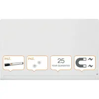 Nobo Glastafel Diamond, magnethaftend, abgerundete Ecken, m. 1 Stift u. 2 Magneten, 1800 x 1060 mm