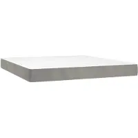 vidaXL Taschenfederkernmatratze Mittel Hellgrau 152x203x20 cm Samt
