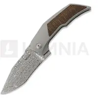 Reate T3000 Damasteel Taschenmesser, Burlap Micarta
