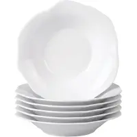 Villeroy & Boch Suppenteller "Suppenteller Pura ø 25,4 cm 6er Set weiß" Spülmaschinenfest, Mikrowellensicher