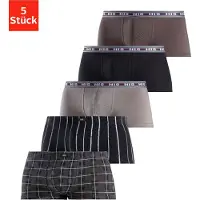 H.I.S. Hipster Packung, 5 Stk. knapp sitzende Boxershorts aus Baumwoll-Stretch