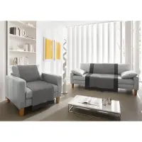 Biederlack Sesselschoner "Cotton Cover Salt & Pepper" 50 x 200 cm (Breite x Länge), mit Fransen