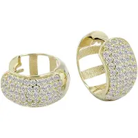 Adelia´s Paar Creolen "Ohrringe – Creole aus 333 Gold mit Zirkonia" Ideal zum Verschenken – schlicht und stilvoll