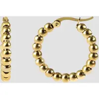 Adelia´s Paar Creolen "Ohrringe – Creole aus Edelstahl mit Perle" Ideal als Geschenk – dezent und elegant