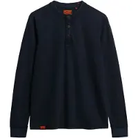 Superdry Vintage Textured Grandad Langarm-t-shirt