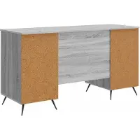 vidaXL Schreibtisch Sonoma-Grau 142,5 x 50 x 75 cm Holzwerkstoff