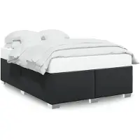 vidaXL Bettgestell ohne Matratze Schwarz 137x190 cm Kunstleder