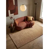 KADIMA DESIGN Teppich im Art-Déco-Stil | Handgetufteter Halbflach Teppich aus Wolle-Viskose-Mischung mit edler Bordüre | 160x230cm