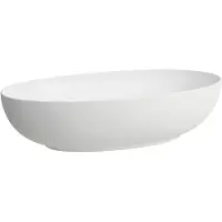 Laufen Il Bagno Alessi Waschtisch-Schale, ohne Überlauf, 70x38cm, inklusive Ablaufventil, H8189777571121, Farbe: Weiß Matt
