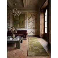KADIMA DESIGN Teppich aus Wolle | Modernes Schachbrettmuster | Handgeschnitzt & Mehrdimensionaler Flor | Pflegeleicht | 60x230cm