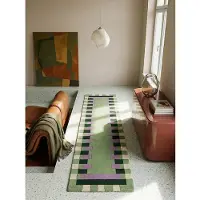 KADIMA DESIGN Wollteppich Handgetuftet | Mit lebendigem Bordürendesign | Strapazierfähig für Ihr Zuhause | 60x230cm