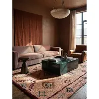 KADIMA DESIGN Teppich Zottelig 100% Wolle Handgetuftet | Authentisches Berber Ethno Rautenmuster | Komfortabel für Wohnbereiche | 160x230cm