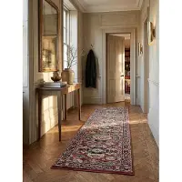 KADIMA DESIGN Teppich Vintage-Stil | Geometrisches Muster | Strapazierfähig | Pflegeleicht | Für Fußbodenheizung | 60x230cm