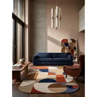 KADIMA DESIGN Wollteppich geometrisch Terrakotta 200 x 290 cm - HALLEIN Kadima